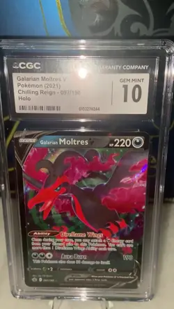 Pokemon Galarian Moltres 2021 Chilling Reign 097/198 CGC 10 - Image 2