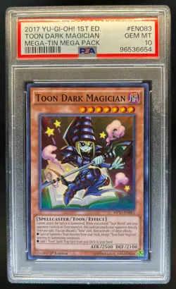2017 Yu-Gi-Oh! Mega-Tin 1st Edition Toon Dark Magician #MP17-EN083 PSA 10 - Image 1