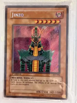 PSA 10 1st EDITION 2002 Pharaoh's Servant Jinzo PSV-000 YUGIOH Secret Rare - Image 2