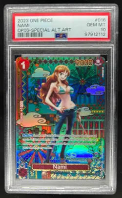 2023 One Piece Nami Special Alternate Art #OP05-016 PSA 10 - Image 1