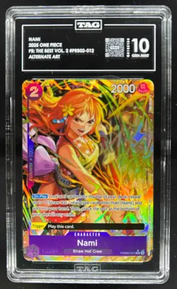 2025 One Piece The Best Premium Booster Nami Alternate Art #PRB02-012 TAG 10 - Image 1