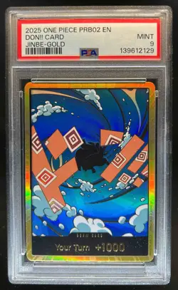 2025 One Piece Carrying on His Will Don!! Card Jinbe Gold PSA 9 - Image 1