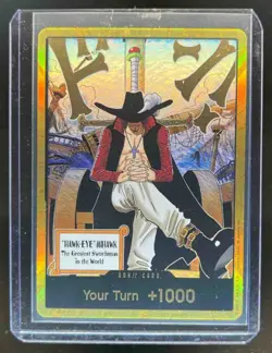 2025 One Piece The Azure Sea's Seven Dracule Mihawk Don!! Card Gold - Image 1