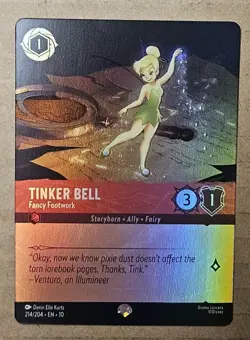 EPIC Lorcana Whispers - Tinker Bell - Fancy Footwork - 214/204 FOIL EPIC - Image 1