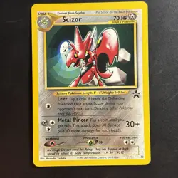 Pokemon Card - Scizor #33 WoTC Black Star Promo - Image 1