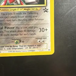 Pokemon Card - Scizor #33 WoTC Black Star Promo - Image 4