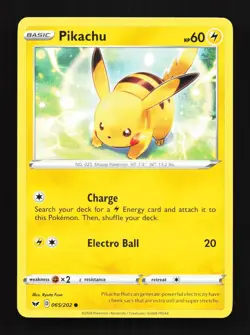 Pikachu 065/202 LP Sword & Shield English Pokemon Card TCG - Image 1