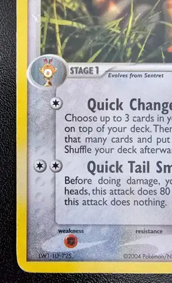 Furret Reverse Holo Stamped Team Rocker Returns Pokemon TCG Card 22/109 MP - Image 5