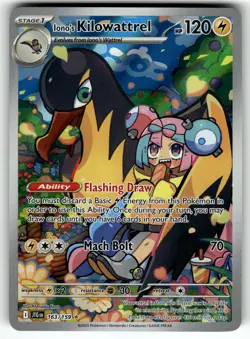 Iono's Kilowattrel 163/159 SV09: Journey Together NM Pokemon Card TCG - Image 1