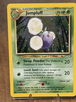 Jumpluff Holo Rare 7/111 Neo Genesis NM+ Vintage WOTC Pokemon Card - Image 1