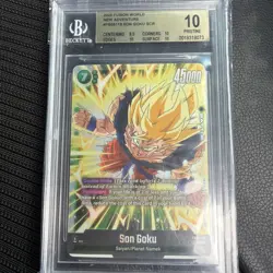 2025 DRAGON BALL SUPER CARD GAME FUSION WORLD #FB05-119 SON GOKU SCR BGS 10 - Image 1