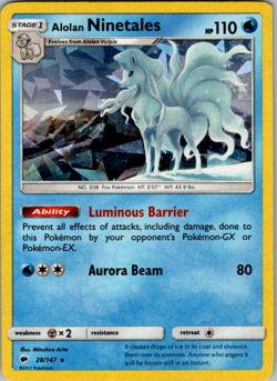 Alolan Ninetales Cracked Ice 28/147 Pokemon - Pokemon Card - Image 1