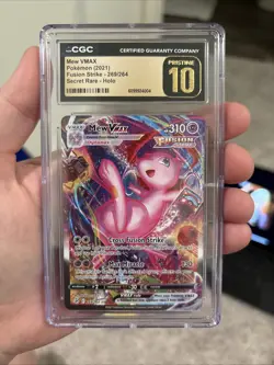 CGC 10 Pristine Mew VMAX 269/203 Alt Art Secret Rare Fusion Strike Pokemon Card - Image 1