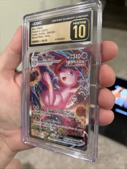 CGC 10 Pristine Mew VMAX 269/203 Alt Art Secret Rare Fusion Strike Pokemon Card - Image 2