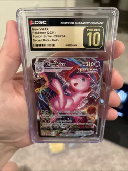 CGC 10 Pristine Mew VMAX 269/203 Alt Art Secret Rare Fusion Strike Pokemon Card - Image 5
