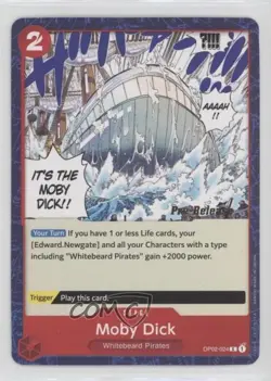2022 One Piece Card Game: Paramount War OP02 Pre-Release Moby Dick #OP02-024 - Image 1