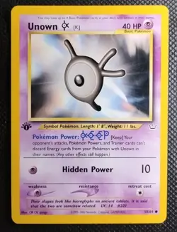 Unknown K 58/64 1st Edition Pokemon Card Neo Revelation Nintendo - Excellent LP - Image 1