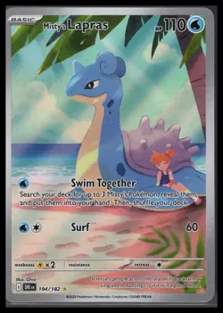 Pokemon SV10: Destined Rivals Card 194/182 Misty's Lapras Illustration Rare - Image 1