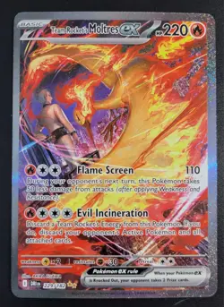 Pokemon TCG Moltres EX Team Rockets Card 229/182 Sir Destined Rivals ENGLISH - Image 1