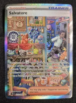 Salvatore 212/162 Special Illustration Rare Gold Star Pokemon Card - Image 1