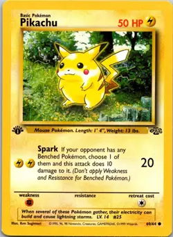 Pikachu 60/64 1st Edition LP Pokemon Card TCG Jungle - Image 1