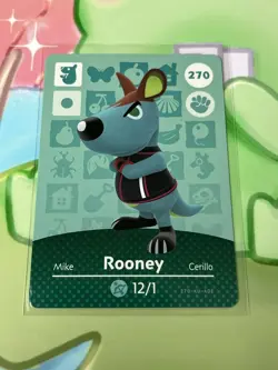#270 Rooney AUTHENTIC Nintendo Animal Crossing Amiibo NFC Card Series 3 - Image 1