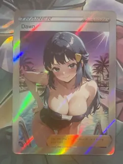 Pokemon Dawn Anime Waifu Custom DIY Trainer Art Sexy Pokemon card - Image 2