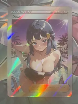 Pokemon Dawn Anime Waifu Custom DIY Trainer Art Sexy Pokemon card - Image 3