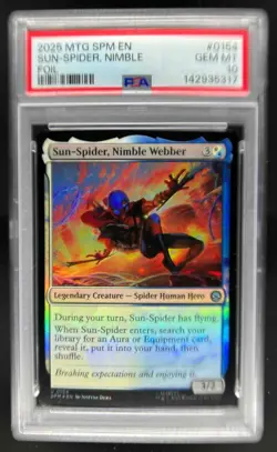 2025 Magic MTG Marvel's Spider-Man Sun-Spider Nimble Webber Foil #0154 PSA 10 - Image 1
