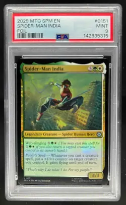 2025 Magic MTG Marvel's Spider-Man India Foil Uncommon #0151 PSA 9 - Image 1