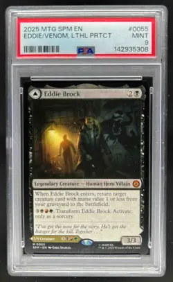 2025 Magic Gathering Spider-Man Eddie Brock Venom Lethal Protector #0055 PSA 9 - Image 1