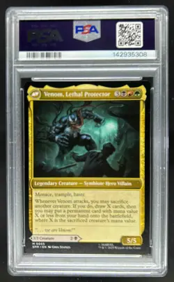 2025 Magic Gathering Spider-Man Eddie Brock Venom Lethal Protector #0055 PSA 9 - Image 2