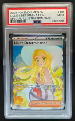 2025 Pokemon Lillie's Determination Special Illustration Rare #184/132 PSA 9 - Image 1