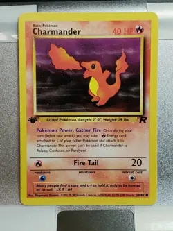 Jigglypuff 1st Ed 54/64 Non-Holo & CHARMANDER 50/82 1st Team Rocket Pokemon Card - Image 3