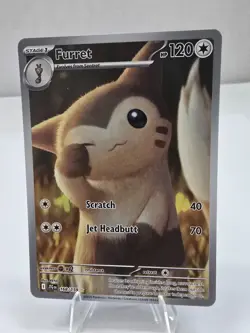 Pokemon TCG Furret 168/159 SV09: Journey Together Illustration Rare Holofoil NM - Image 1