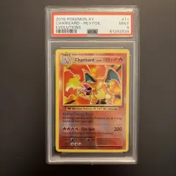 2016 Pokemon XY Charizard-Reverse Holo Evolutions #11 PSA 9 Mint - Image 1