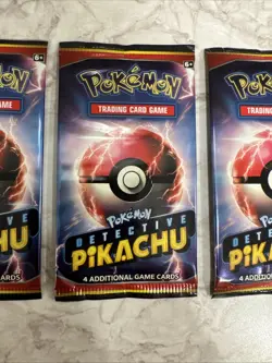 POKEMON TCG DETECTIVE PIKACHU SEALED BOOSTER PACKS BRAND NEW (3 Packs) - Image 3