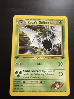 Pokemon TCG: 2000 Gym Challenge 1st Edition Koga's Golbat 46/132 Uncommon NM - Image 1