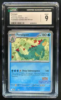 2023-25 Pokemon SV Black Star Promos SVP EN Feraligatr #213 CGC 9 - Image 1
