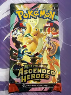 VERY HEAVY! 22.75g Pokemon TCG Ascended Heroes Booster Pack (SEALED) GOD PACKU! - Image 3