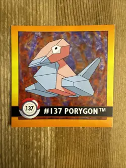 Pokemon Series 1 Sticker Original 1999 #137 Porygon - Image 1