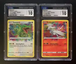 Pokemon Rayquaza 138 Vivid Voltage Reshiram 17 Shining Fates Amazing Rare CGC 10 - Image 1