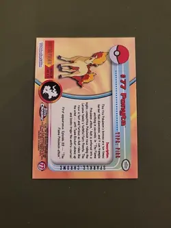 (1) Pokemon Topps Chrome Series 1 Ponyta #77 Sparkle LP - Image 2