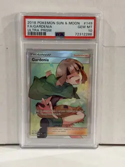 2018 POKEMON SUN & MOON ULTRA PRISM #149 FULL ART/GARDENIA PSA 10 - Image 1