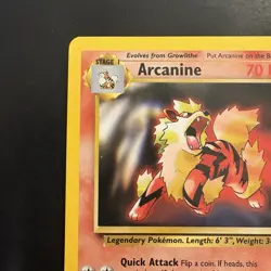 Vintage Pokemon League Promo Arcanine WotC Black Star Promo #6 - Image 2