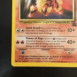 Vintage Pokemon League Promo Arcanine WotC Black Star Promo #6 - Image 5