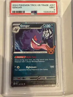 2024 POKEMON TRICK OR TRADE #057/091 GENGAR PSA 9 MINT - Image 1