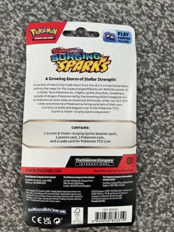 Pokemon TCG Surging Sparks Single Pack Blister ( Wooper ) Sealed Booster Pack - Image 2