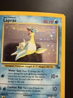 Pokemon TCG Lapras Fossil 10/62 Holo 1999-2000 Wizards Base Set Holo Rare - Image 3
