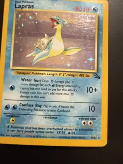 Pokemon TCG Lapras Fossil 10/62 Holo 1999-2000 Wizards Base Set Holo Rare - Image 4